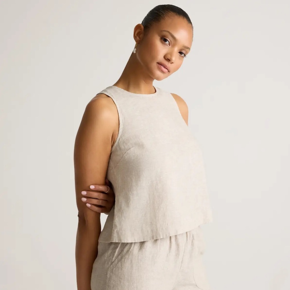 Quince Natural Linen Tank Top NWT